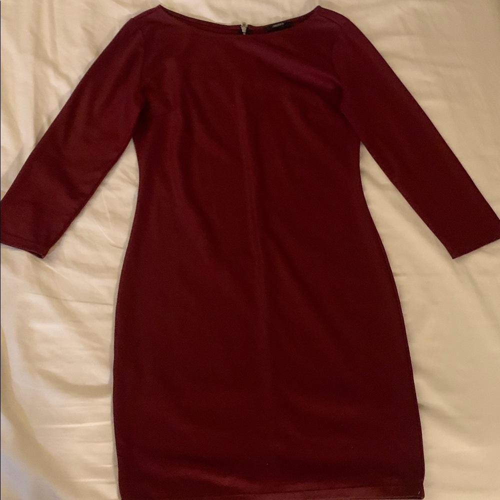 Elegant Burgundy Dress